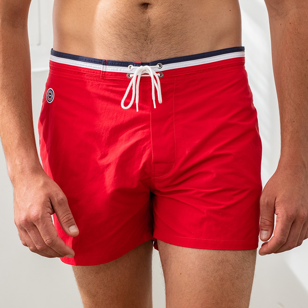 le-capitaine-short-de-bain-rouge le slip francais chez laurette