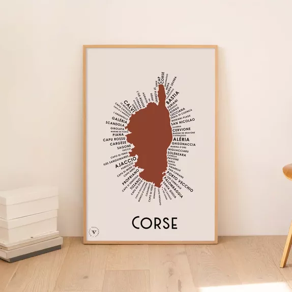 affiche corse 30x40 - Atelier vauvenargues - chez laurette