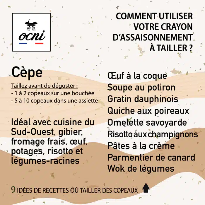 coffret 1 assaisonnement a tailler Ocni chez laurette marseille cepe