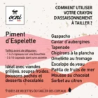 coffret 1 assaisonnement a tailler Ocni chez laurette marseille piment espelette