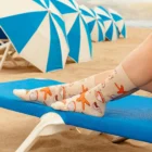 coucou-suzette-accessoire-accessory-cadeau-gift-tendance-trendy-fashion-ete-summer-plouf-splash-mer-sea-chaussettes-socks-cotton-coton-coquillages-seashells-chez-laurette-marseille-conceptstore