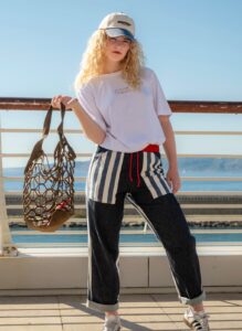 Sac filet en cuir de la marque marseillaise MMLL